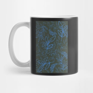 Light Blue leaves pattern Mug